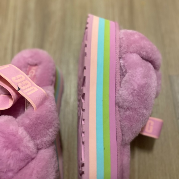 Ugg Multicolored Disco Knot Slides Size 10 - Picture 10 of 16